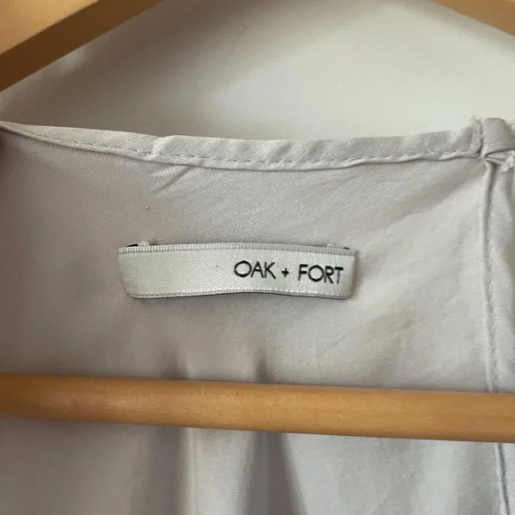 Oak + Fort Satin Effect Tiered Double Layer Dress - Picture 4 of 5